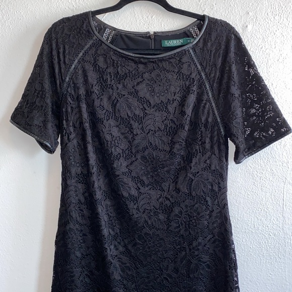 NWOT Lauren Ralph Lauren Lace Leather Trim - Picture 11 of 11